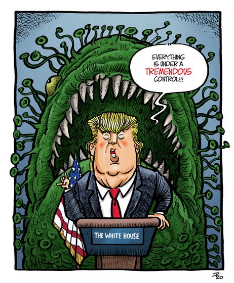 donald_trump_covid19__pedro_ribeiro_ferreira portugal ¡Todo está bajo un tremendo control!