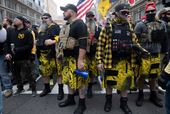 Proud Boys near Freedom Plaza