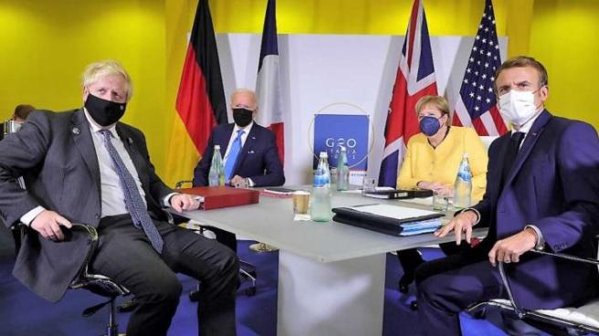 Johnson, Biden, Merkel y Macron