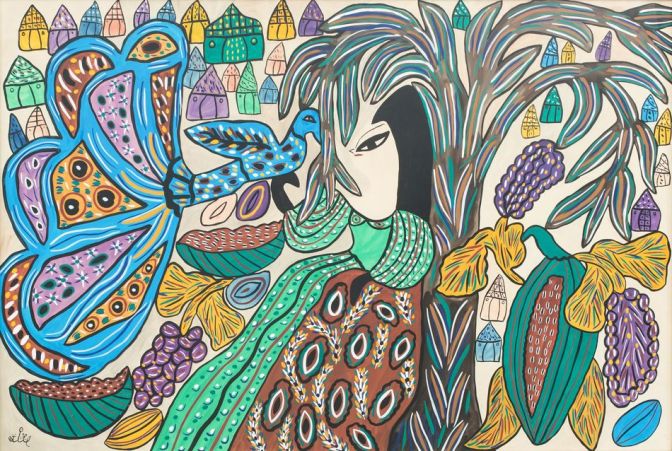 4-Baya-Mahieddine-Algeria-Woman-and-Peacock-1973.-1