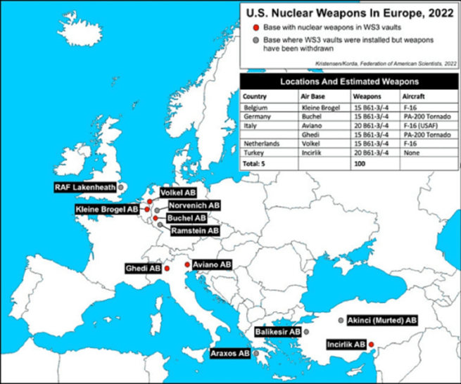 ARMAS NUCLEARES DE EEUU EN EUROPA